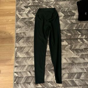 Shiny dark green Aerie leggings